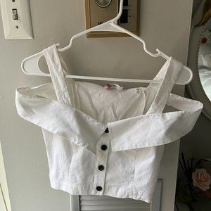 A.L.C. Cropped Button Down Shirt - Size 2